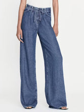 Frame Drawstring Wide Leg Jeans
