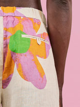 Frescobol Carioca x John Booth Ecru Floral Felipe Linen Shorts
