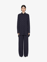 Givenchy Navy 4G Liquid Jacquard Oversized Shirt