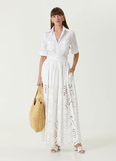 Dolce & Gabbana White Embroidered Skirt