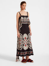 La DoubleJ Medallion Placée Black Slip-Around Dress