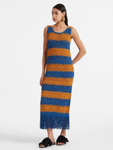La DoubleJ Petrol Blue Tassel Dress