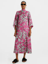 La DoubleJ Lilium Purple Waterfall Midi Dress