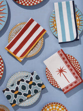 La DoubleJ Set of 2 Sky Blue Linen Napkins