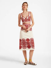 La DoubleJ Medallion Placée Cream Baia Crop Top
