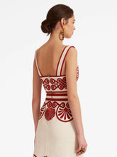 La DoubleJ Medallion Placée Cream Baia Crop Top