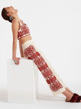 La DoubleJ Medallion Placée Cream Stretch Pants