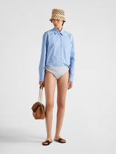 Prada Sapphire Blue Striped Poplin Shirt