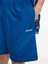 Off-White Monogram Blue Swim Shorts