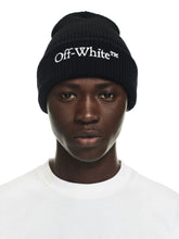 Off-White Black Logo-Embroidered Beanie