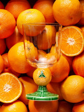 Bordallo Pinheiro Glass Goblet with Orange
