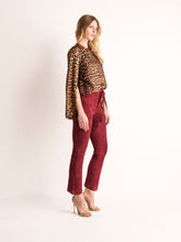 Paula Acorus Junglito Print Silk Blouse
