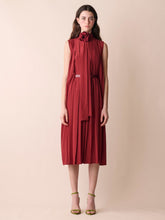 Paula Aquarius Silk Cape Dress with Detachable Flower Broochvelvet