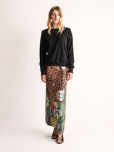 Paula Avenca Junglito Print Silk Skirt