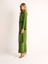 Paula Chanterelle Garden Green Silk Midi Dress
