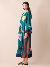 Paula Cinnabar Linen Dress With Embroidered Patches