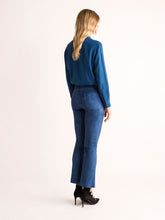Paula Zircon Poseidon Flared Suede Pants