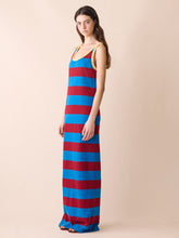 Paula Saiph Striped Tank Top Dress With Embroidered Patch