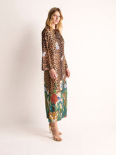 Paula Shirley Junglito Print Silk Midi Dress