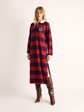Paula Sulfur Stripped Cashmere Polo Dress
