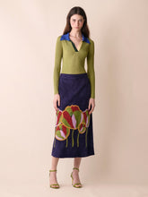 Paula Corvus Embroidered Suede Skirt