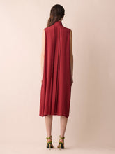 Paula Aquarius Silk Cape Dress with Detachable Flower Broochvelvet