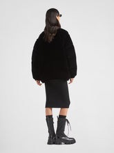 Prada Black Convertible Velvet Down Jacket