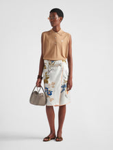 Prada Camel Sleeveless Silk Polo