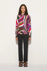 Pucci Iride-Print Silk-Twill Shirt