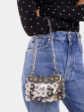 Rabanne Silver Sparkle Nano Sphere Bag