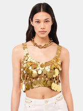 Rabanne Golden Sparkle Cropped Top