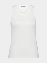 Rabanne Logo Cotton Jersey Tank Top