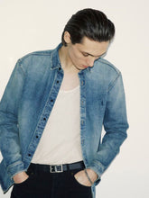 Saint Laurent Beach Blue Denim Cassandre Shirt