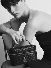 Saint Laurent Black Lambskin Gaby Vanity Bag