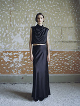 Saint Laurent Silk Satin Long Skirt