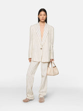 Stella McCartney Pinstripe Cream Straight-Leg Trousers