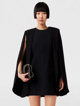 Stella McCartney Black Round Neck Cape Mini Dress