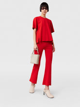 Stella McCartney Lipstick Red Mid-Rise Flared Trousers
