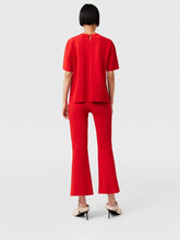Stella McCartney Lipstick Red Mid-Rise Flared Trousers