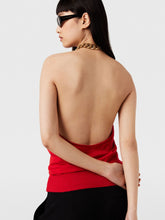 Stella McCartney Lipstick red Frayme Chain-Embellished Top