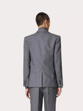 Valentino Garavani Light Grey Linen Neoprene Jacket