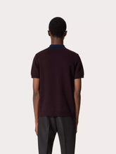 Valentino Garavani Maroon Wool Polo Shirt with VLogo Embroidery