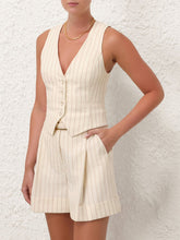Zimmermann Cream Pinstripe Tranquillity Waistcoat