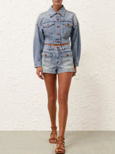 Zimmermann High Rise Denim Shorts