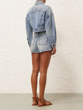 Zimmermann High Rise Denim Shorts