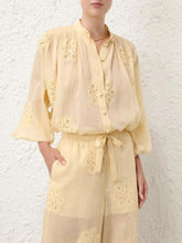 Zimmermann Acadian Sand Embroidered Blouse