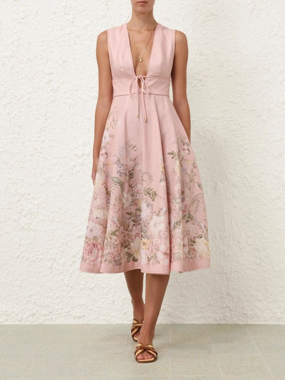 zimmermann waverly plunge midi dress Made-to-Order Long Sleeve Ball Gown Color:Red Cherry + Black