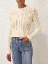 Zimmermann Cream Cable Knit Sweater