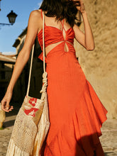 Johanna Ortiz Orange Precious Juniper ankle dress