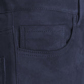 Paula Zircon Navy Leather Flared Pants